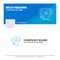 Blue Business Logo Template for Finance, financial, money, secure, security. Facebook Timeline Banner Design. vector web banner