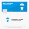 Blue Business Logo Template for insurance, protection, safety, digital, shield. Facebook Timeline Banner Design. vector web banner