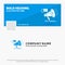 Blue Business Logo Template for marketing, megaphone, announcement, promo, promotion. Facebook Timeline Banner Design. vector web