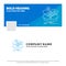 Blue Business Logo Template for savings, box, budget, money, growth. Facebook Timeline Banner Design. vector web banner background