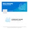 Blue Business Logo Template for schedule, classes, timetable, appointment, event. Facebook Timeline Banner Design. vector web