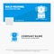 Blue Business Logo Template for security, credit card, card, hacking, hack. Facebook Timeline Banner Design. vector web banner