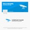 Blue Business Logo Template for telescope, astronomy, space, view, zoom. Facebook Timeline Banner Design. vector web banner
