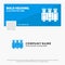 Blue Business Logo Template for Test, Tube, Science, laboratory, blood. Facebook Timeline Banner Design. vector web banner