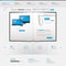 Blue business website template with Ripped paper - home page design - clean and simple - vector illustration