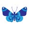 Blue butterfly clip art vector