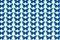 Blue butterfly pattern on white background