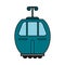 blue cable car transport image