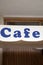 Blue Cafe Sign