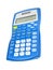 Blue calculator isolated