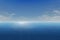 Blue calm sea landscape background with clouds, seascape sea ocean horizon, generated ai