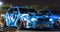 Blue Camouflage Custom Subaru WRX STI Hatchback