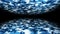 Blue camouflage pattern background. Military uniform concept. Abstract line and wave texture. Loop animation.