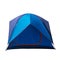 Blue camping tent isolated on white background, Dome tent, Camping Equipment