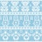 Blue candinavian vintage Christmas Nordic seamless pattern with penguin, angel, teddy bear, xmas gifts, hearts, decorative orname