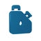 Blue Canister for flammable liquids icon isolated on transparent background. Oil or biofuel, explosive chemicals