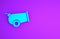 Blue Cannon icon isolated on purple background. Minimalism concept. 3d illustration 3D render