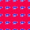 Blue Cannon icon isolated seamless pattern on red background. Vector