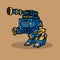 Blue Cannon Robot
