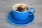 Blue Cappuccino Cup