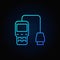 Blue car diagnostic scanner icon