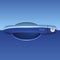 Blue car outside door handle illustration.