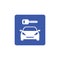Blue car rental sign vector