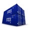 Blue cargo containers