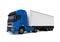 Blue Cargo Delivery Truck