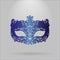 Blue Carnival Mask