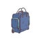 Blue carry on suitcase on wheels - isolated drawing of luggage bag