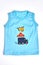Blue cartoon t-shirt for toddler boy.