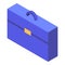 Blue case icon, isometric style