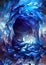 Blue cave background