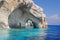 Blue caves on Zakynthos island, Greece