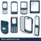 Blue cellphone icons