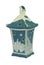 Blue ceramic candle lamp