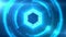 Blue Chainlink symbol on space background with HUD elements