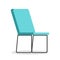Blue chair. Comfortable furniture, modern seat design