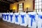 Blue chair cover