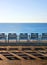 Blue chairs in Nice - France - Cote d\'Azur