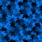 Blue chaos puzzle background, banner, texture. Vector jigsaw section template