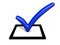 Blue check mark symbol in checkbox