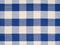 Blue checkered tablecloth