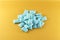 Blue chewing gum