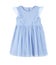 Blue child girl`s dress isolated.Kid clothes