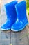 Blue child\'s wellington boots