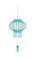 Blue chinese paper lamp hanging icon