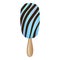 Blue chocolate popsicle icon, cartoon style