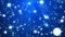 Blue Christmas snowflakes, star and lights ray background looped